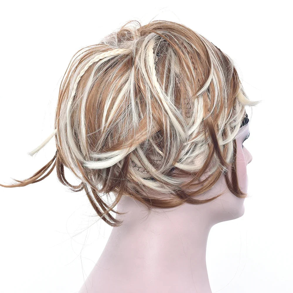 Messy Braided Bun Hair Scrunchie for Quick Elegant Hairstyles - 17
