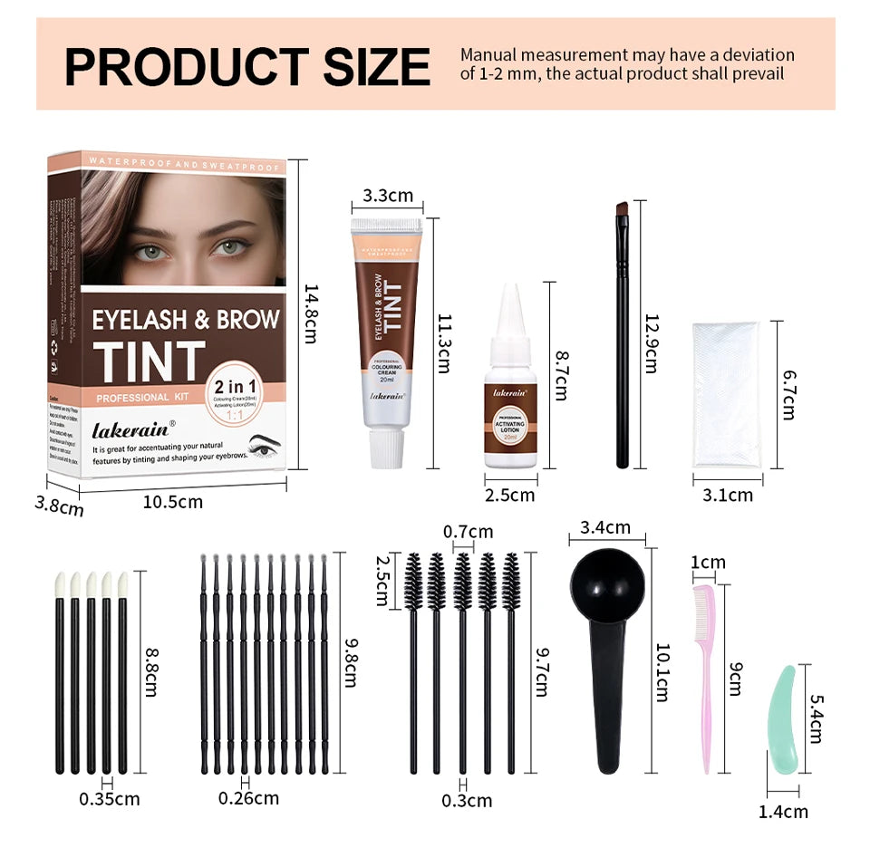Professional Eyelash and Eyebrow Tinting Kit for Long Lasting Color