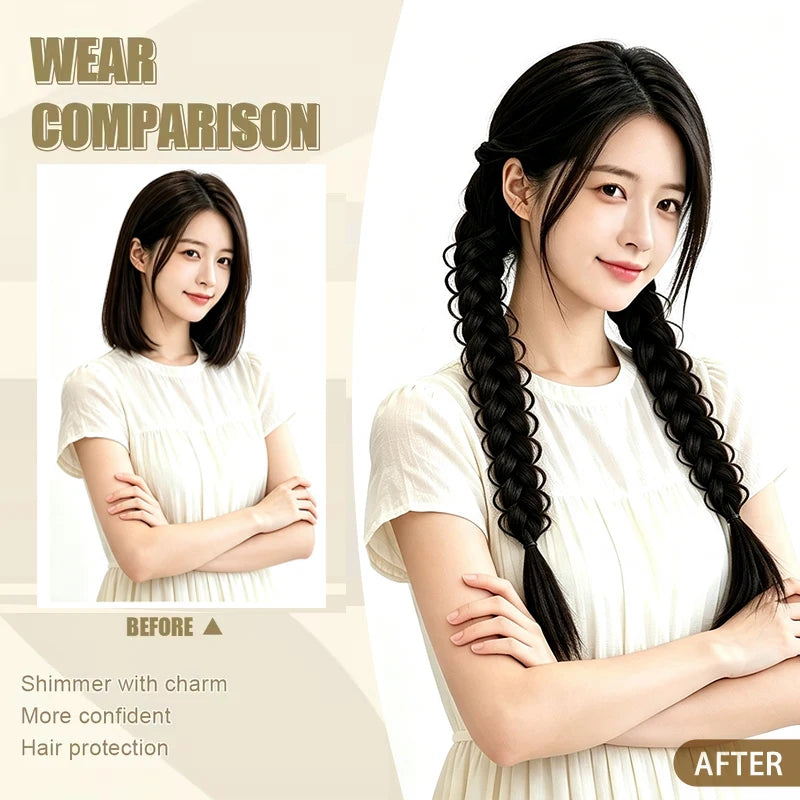 18-Inch Synthetic Fishbone Braid Ponytail Extension