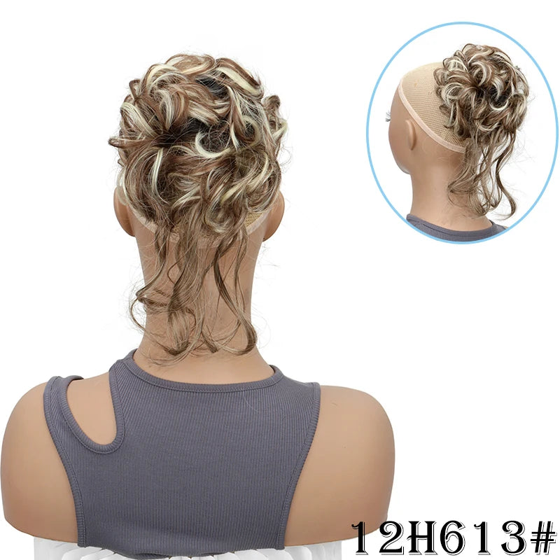 Messy Bun Hair Extension for Elegant Updo Hairstyles - 7