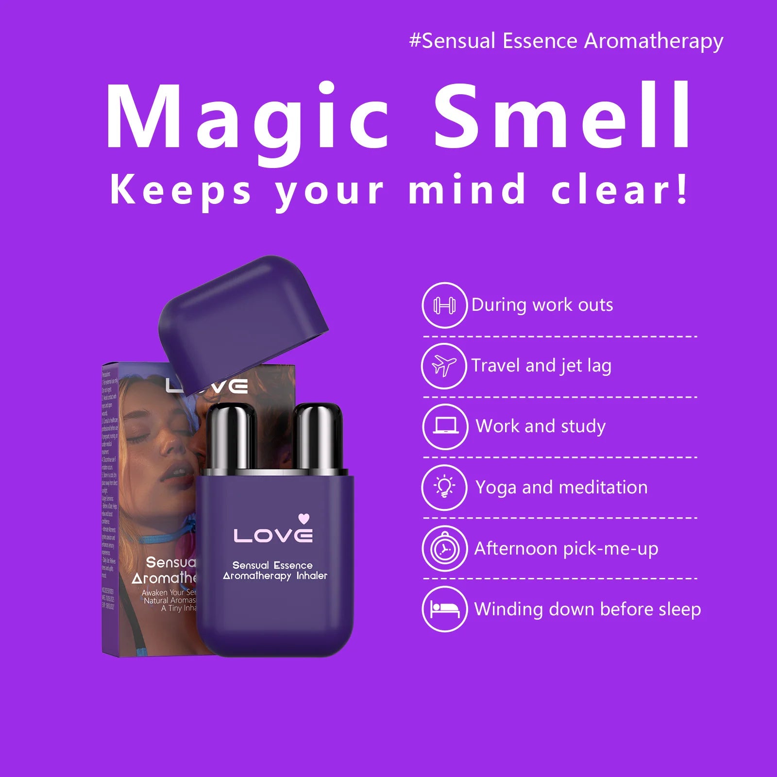 Double Hole Essential Oil Nasal Inhaler for Energy and Focus - 5