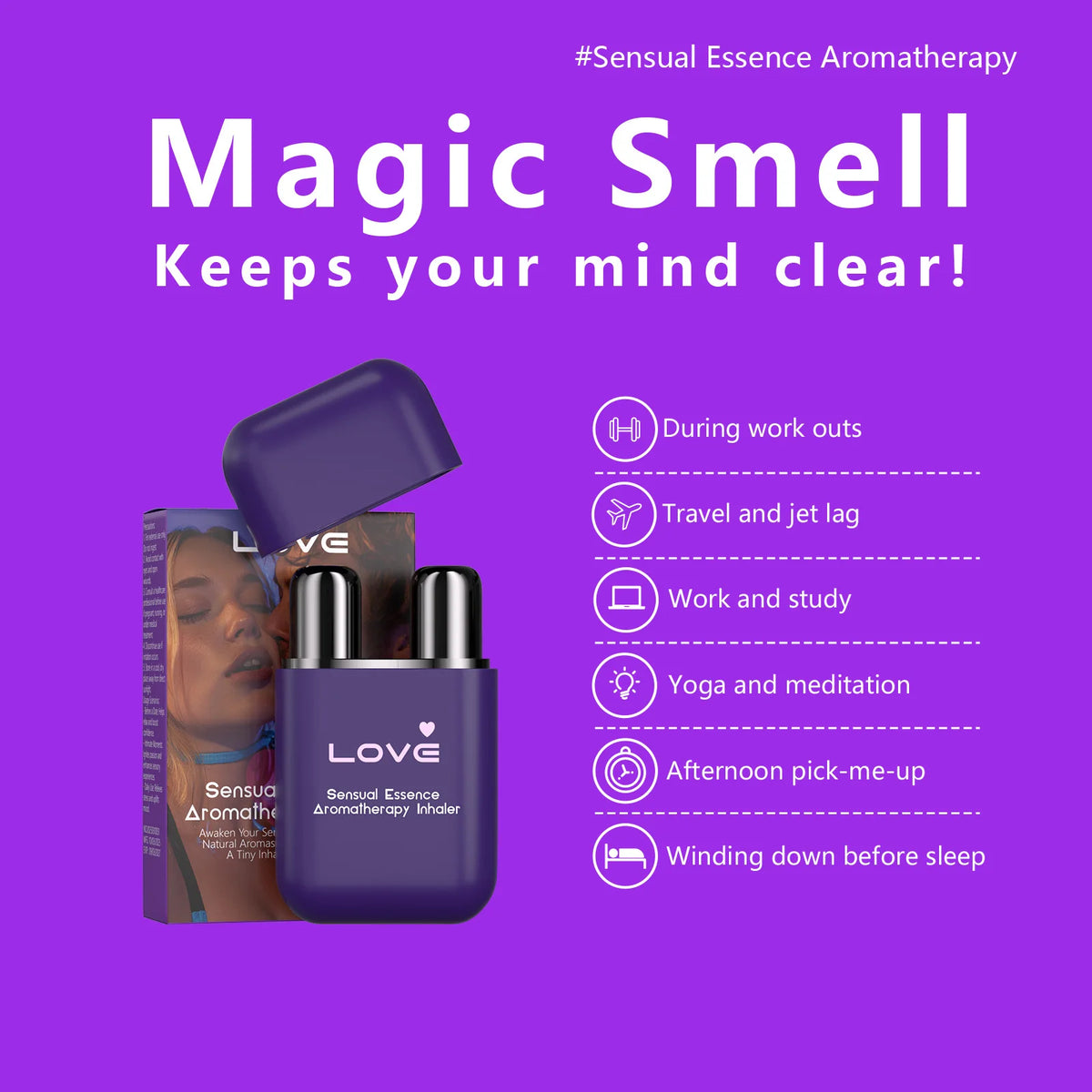 Double Hole Essential Oil Nasal Inhaler for Energy and Focus