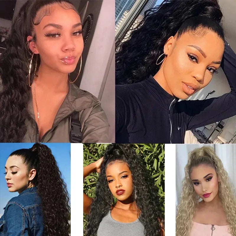 22-Inch Curly Drawstring Ponytail Hair Extension