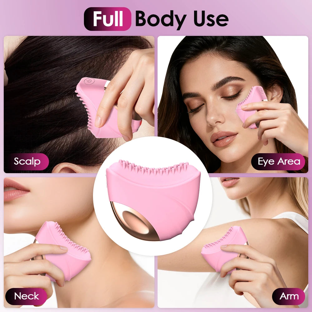 Electric Vibrating Body Contour Massage Brush for Exfoliation and Skincare - 5
