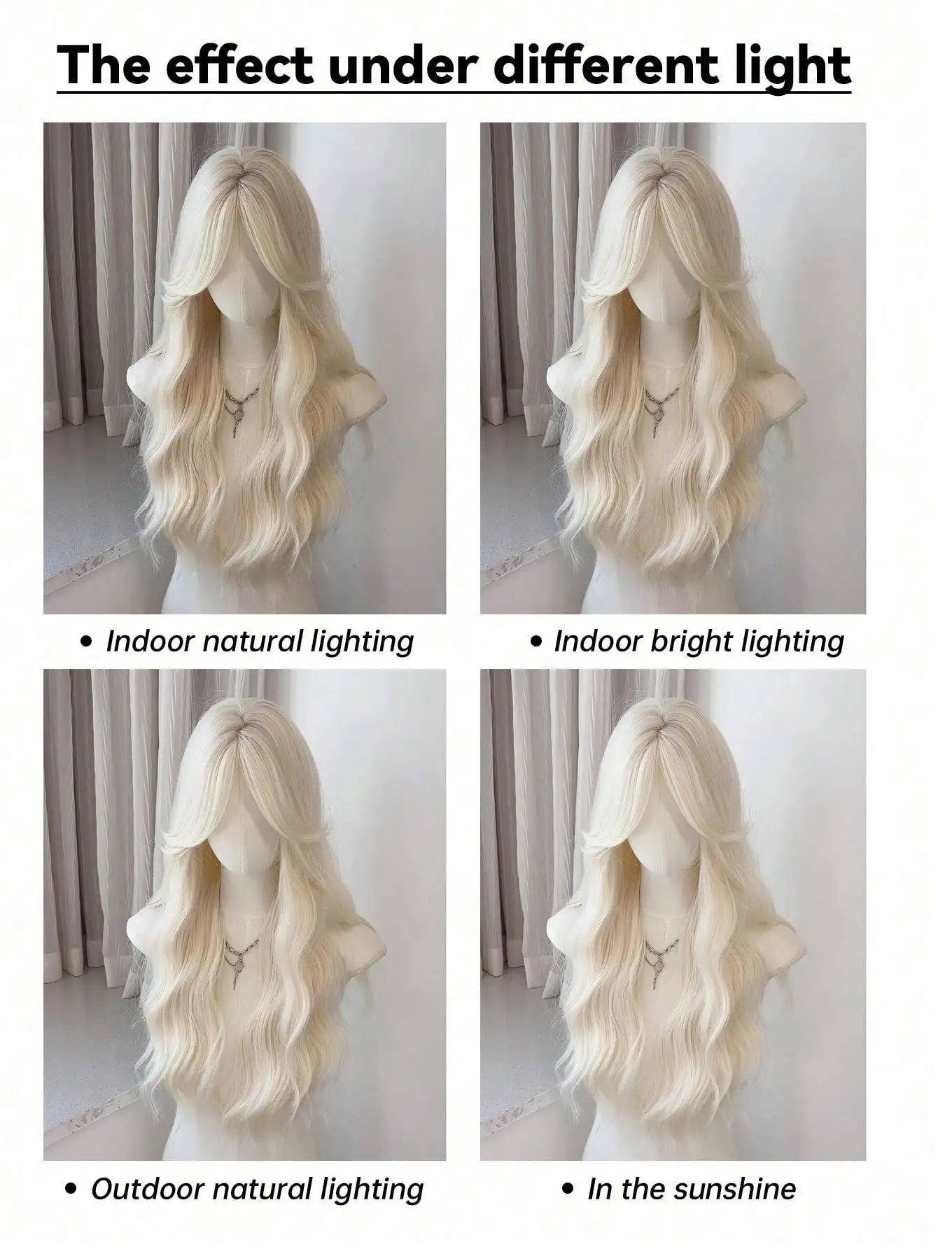 Long Wavy Synthetic Wig with Bangs for Daily Wear and Cosplay - 16