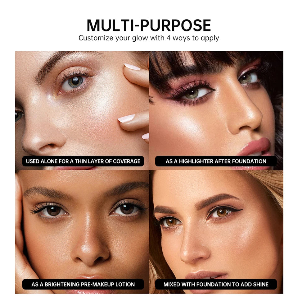 Liquid Illuminating Face Highlighter for a Radiant Dewy Skin Glow
