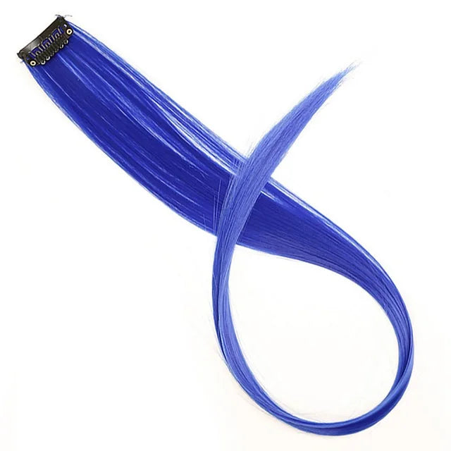 22-Inch Colorful Clip-In Hair Extensions for Instant Highlights