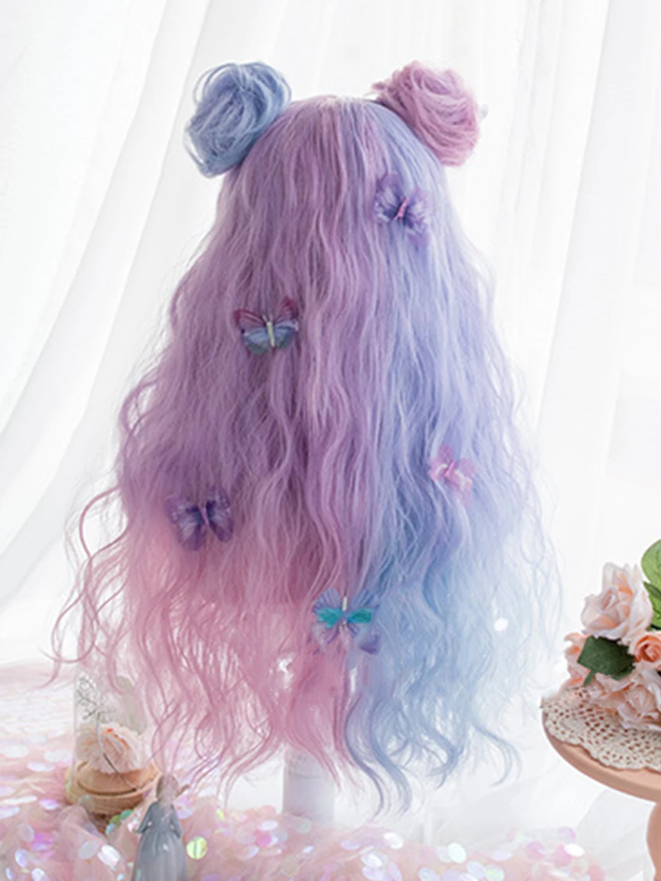 Long Wavy Ombre Cosplay Wig for Lolita and Harajuku Styles - 8