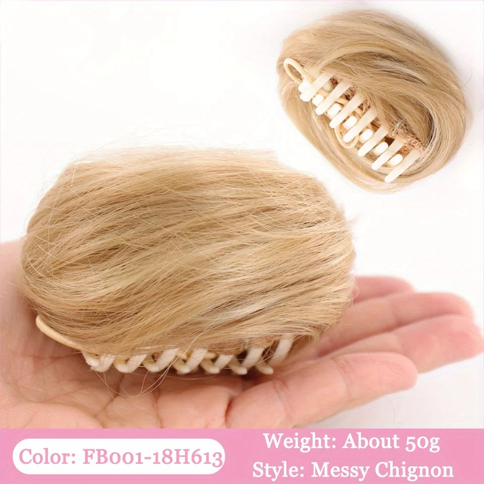 Synthetic Braid Hair Scrunchie for Instant Messy Bun Updos - 63