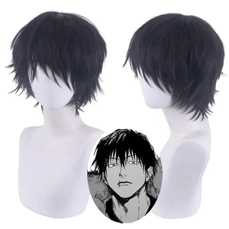 Short Black Anime Character Cosplay Wig for Halloween and Costume Parties - 2
