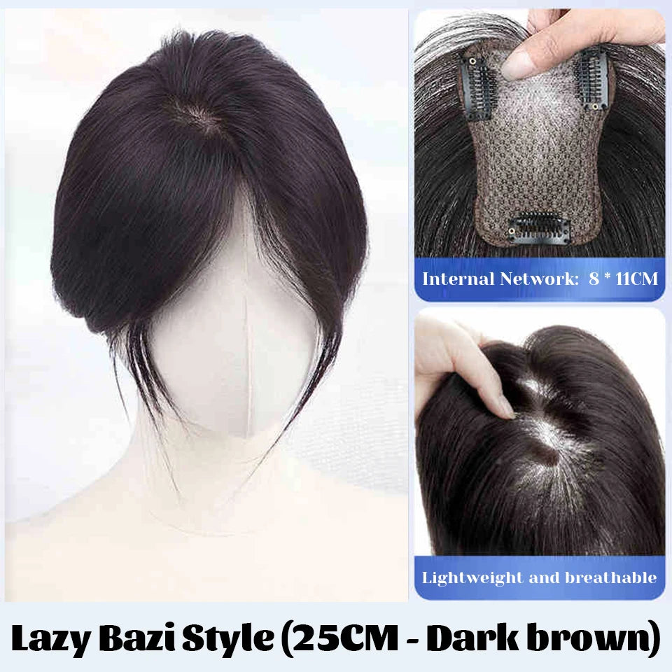 Clip-In Hair Topper Bangs Extension for Natural Volume and Style