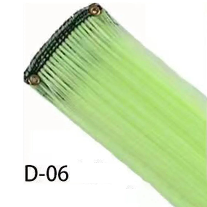 10pc Clip-In Colored Synthetic Hair Extensions for Instant Highlights - 37
