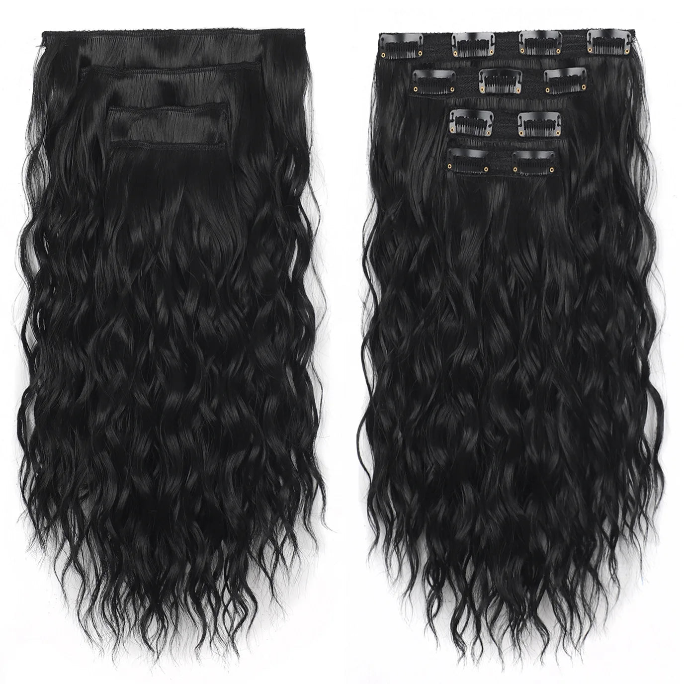 14-Inch Wavy Clip-In Hair Extension Set - 17