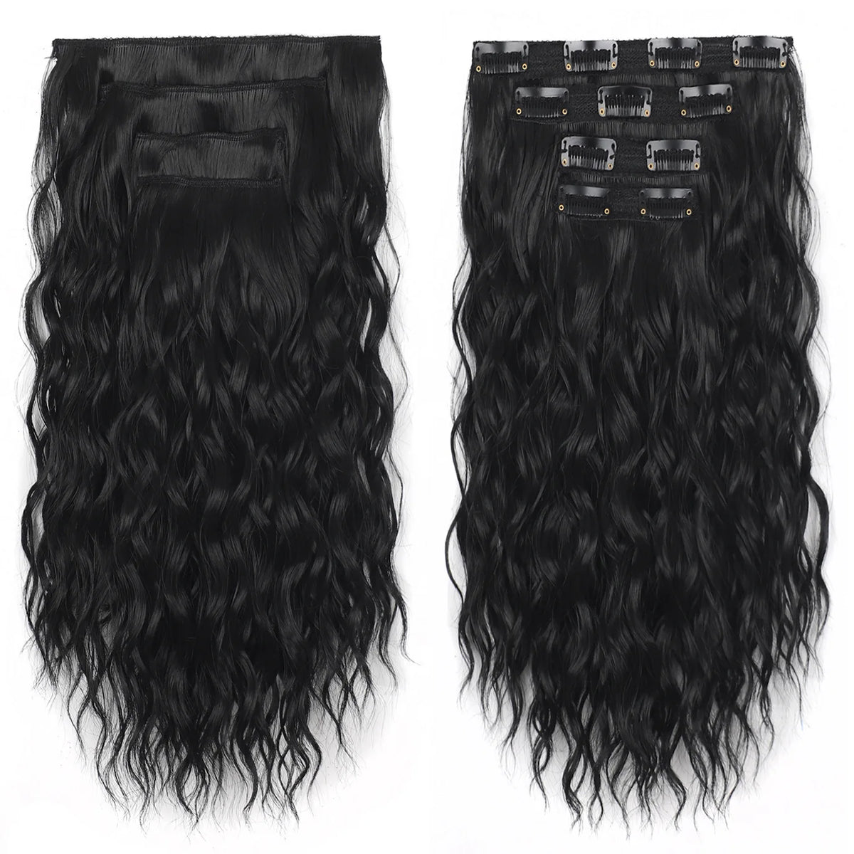 14-Inch Wavy Clip-In Hair Extension Set