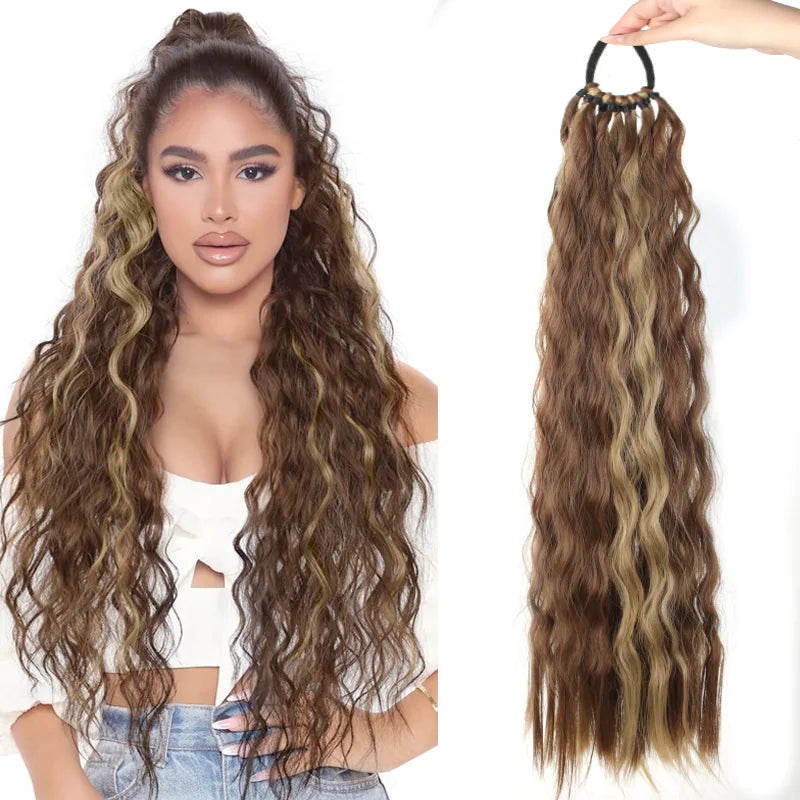 Wavy Synthetic Ponytail Extension for Instant Hair Volume - 8