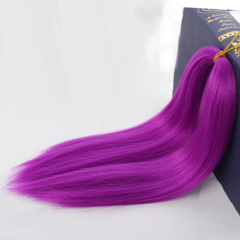 14 Inch Purple Synthetic Braiding Hair Extensions for DIY Styles