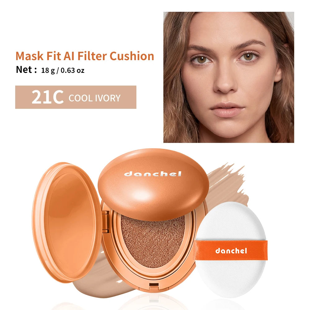 Waterproof Sunscreen Cushion Foundation for Flawless Semi-Matte Coverage - 30