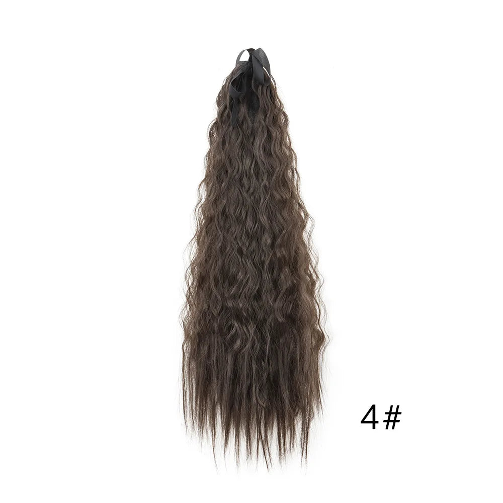 22 Inch Kinky Curly Drawstring Ponytail Hair Extension