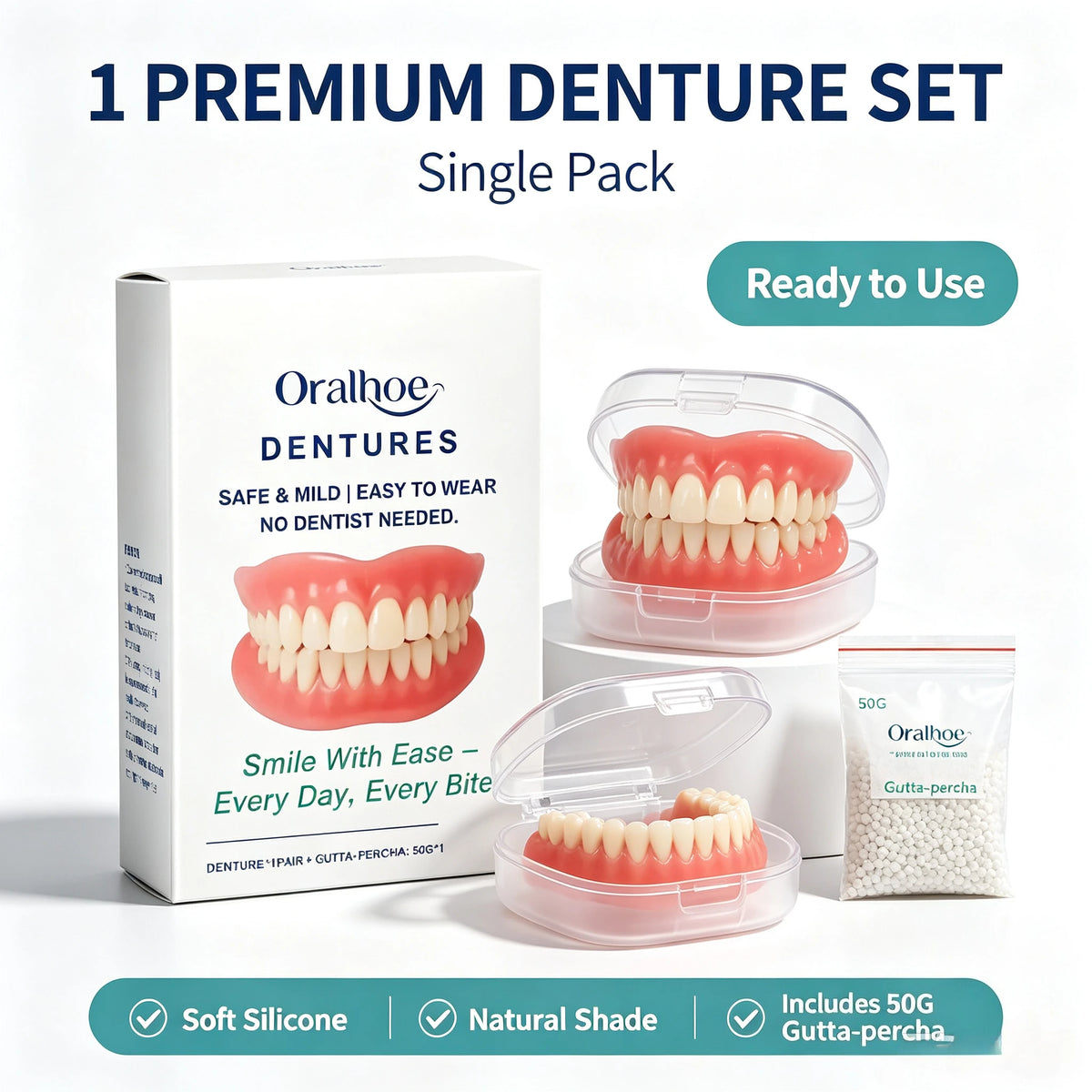 Complete Denture Storage and Cleaning Care Kit