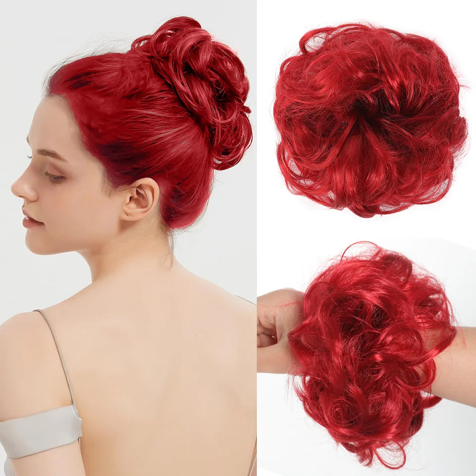 Messy Curly Hair Bun Extension for Instant Voluminous Updo Hairstyles - 20