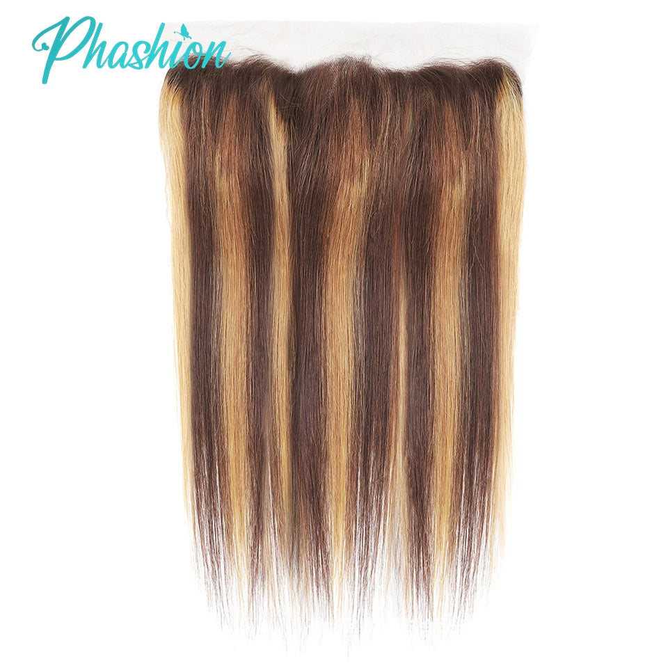 Highlight Human Hair Lace Frontal and Closure - 1