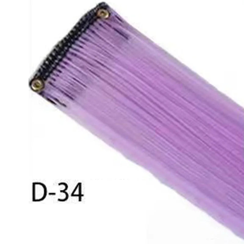 10pc Clip-In Colored Synthetic Hair Extensions for Instant Highlights