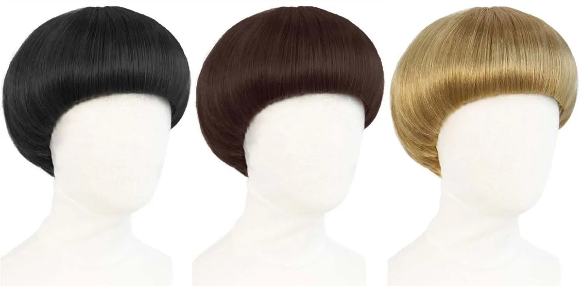 Short Bowl Cut Synthetic Cosplay Wig for Parties and Anime Costumes