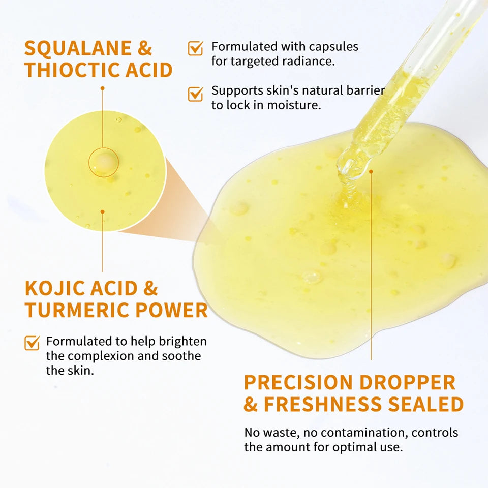 Brightening Kojic Acid and Turmeric Face Serum for Even Skin Tone - 12