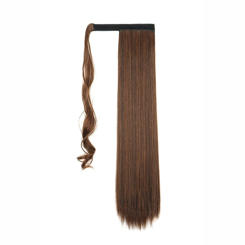 Long Straight Wrap Around Ponytail Clip-In Hair Extension for Women
