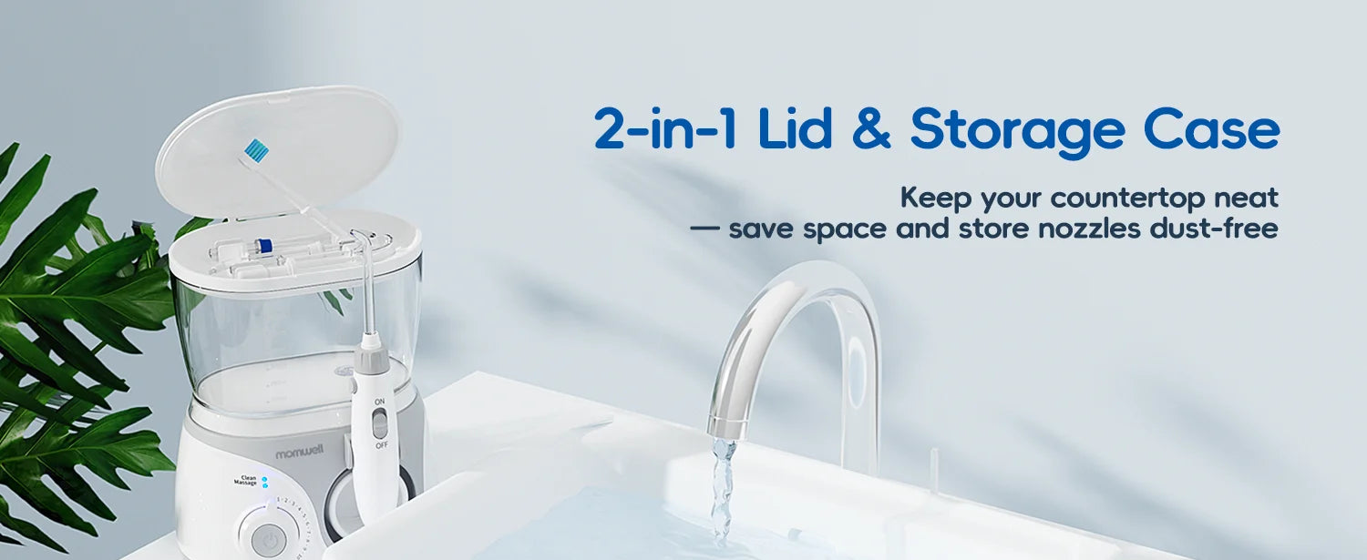 Electric Water Flosser for Teeth with 8 Nozzles and 10 Pressure Settings - 12