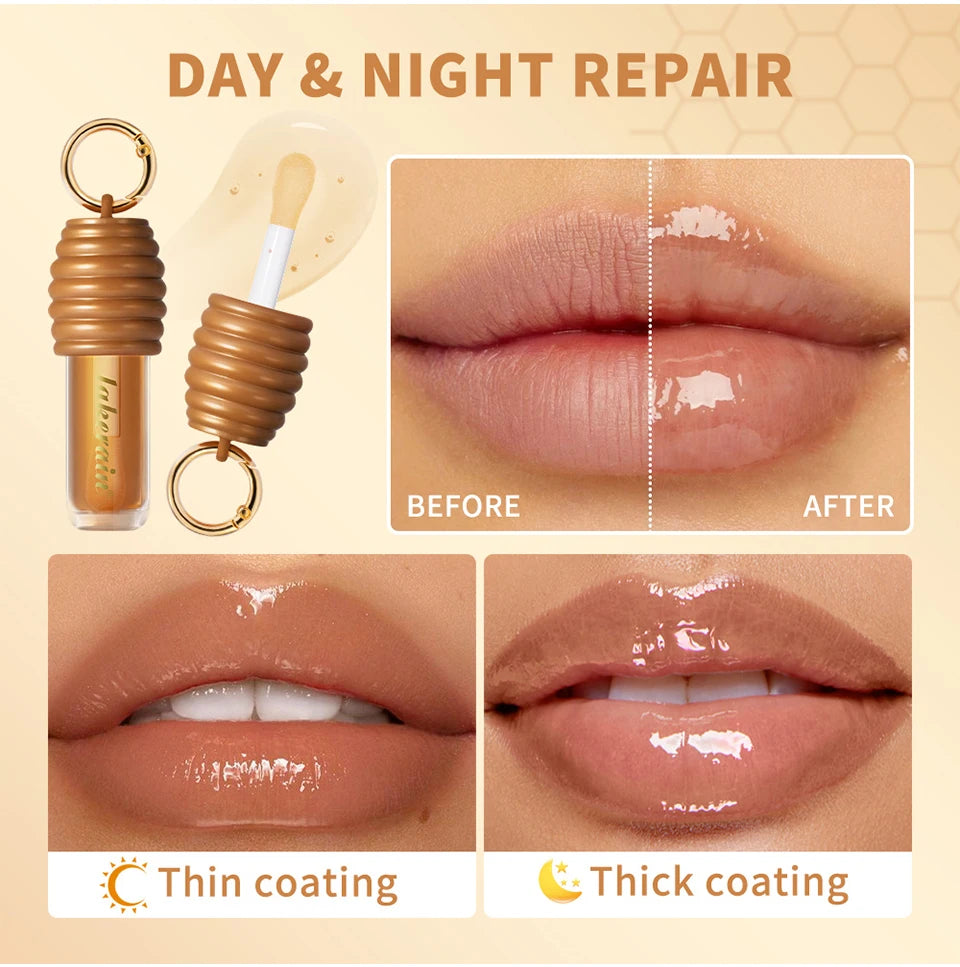 Honey and Chocolate Moisturizing Lip Gloss Set for Hydrated Lips - 9