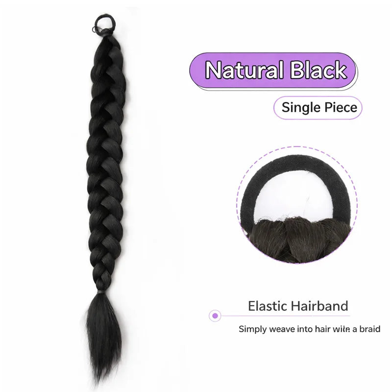 18-Inch Braided Pigtail Hair Extensions for Daily Wear - 7