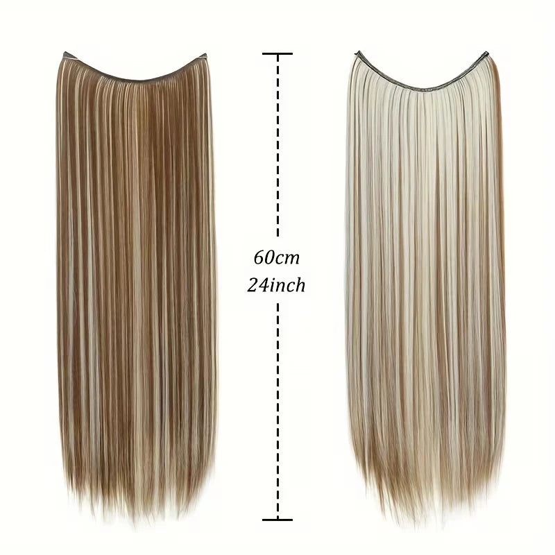 24-Inch Invisible Fishing Line Hair Extension for Instant Length - 3