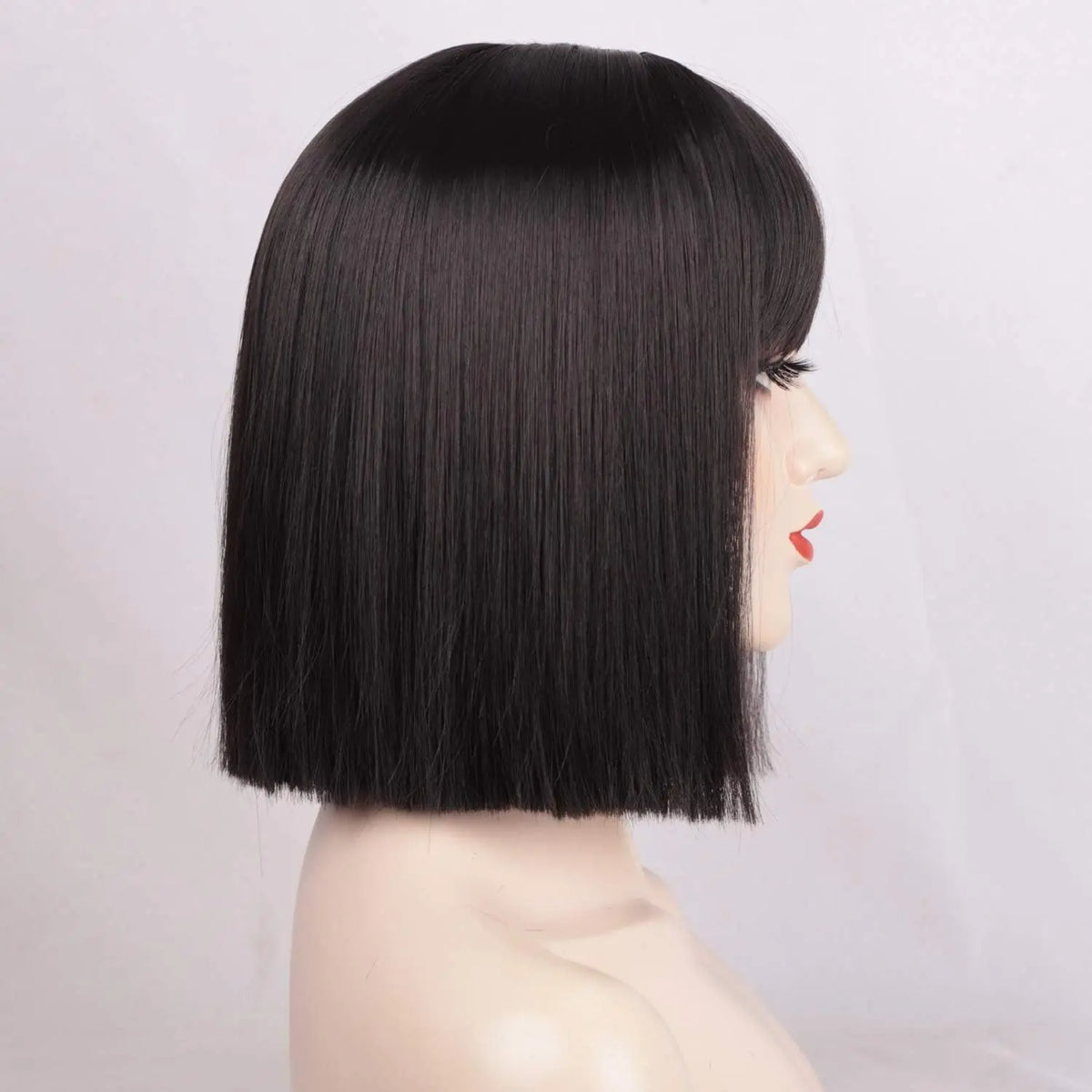Short Straight Bob Wig with Bangs for Women Daily and Cosplay Wear
