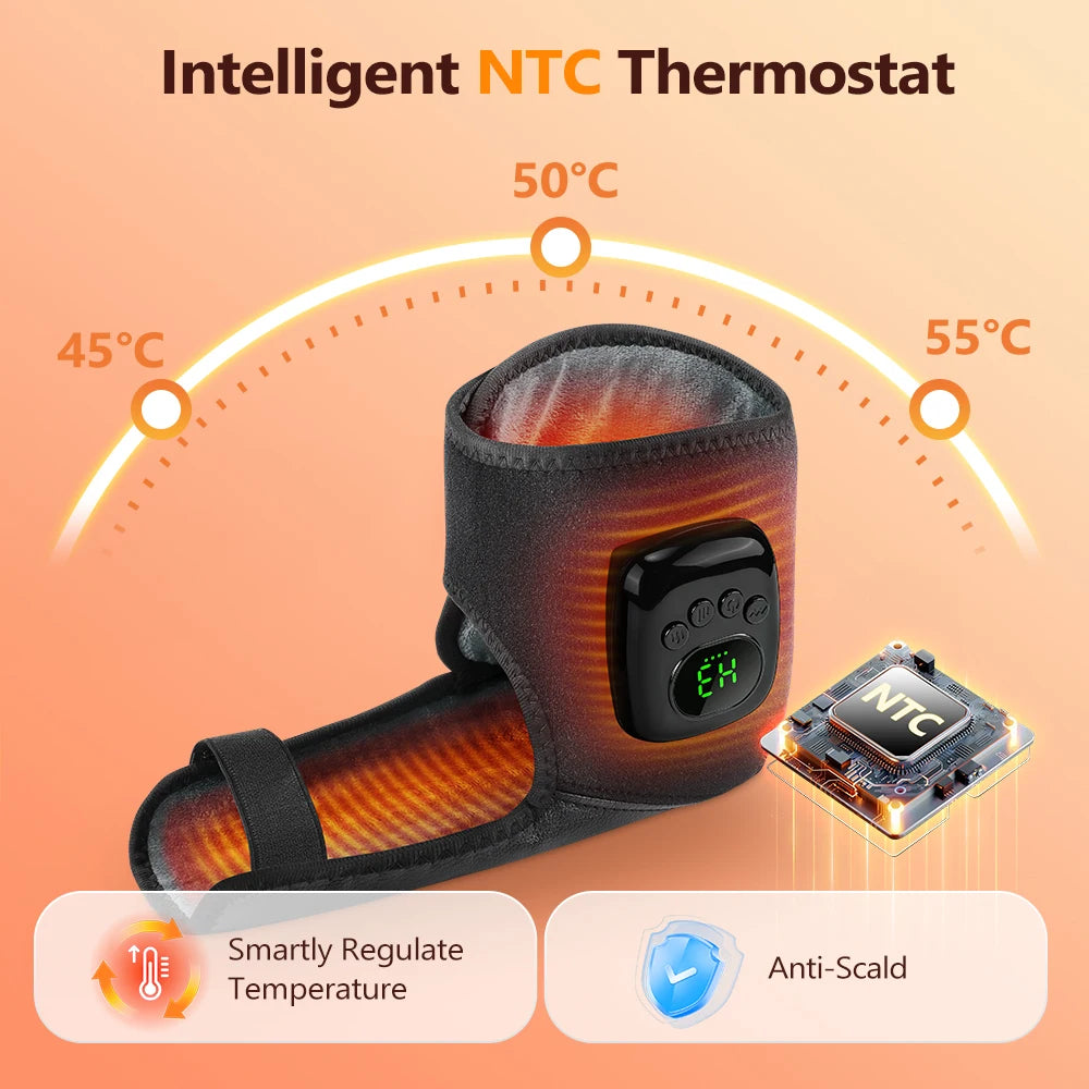 Cordless Heated Air Compression Wrist Massager for Pain Relief - 24