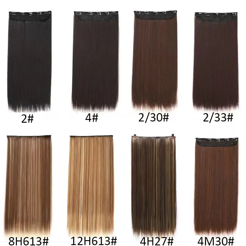 Long Straight Clip-in Hair Extensions for Instant Length and Volume - 3