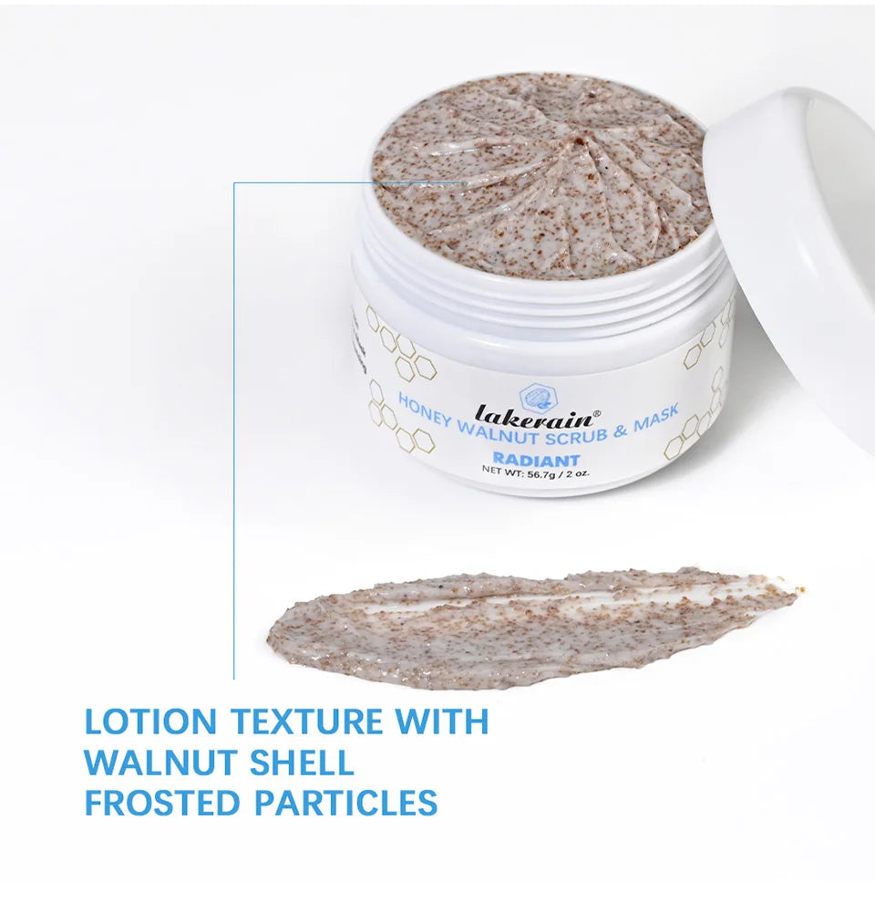 Honey Walnut Facial Exfoliating Scrub and Moisturizing Face Mask