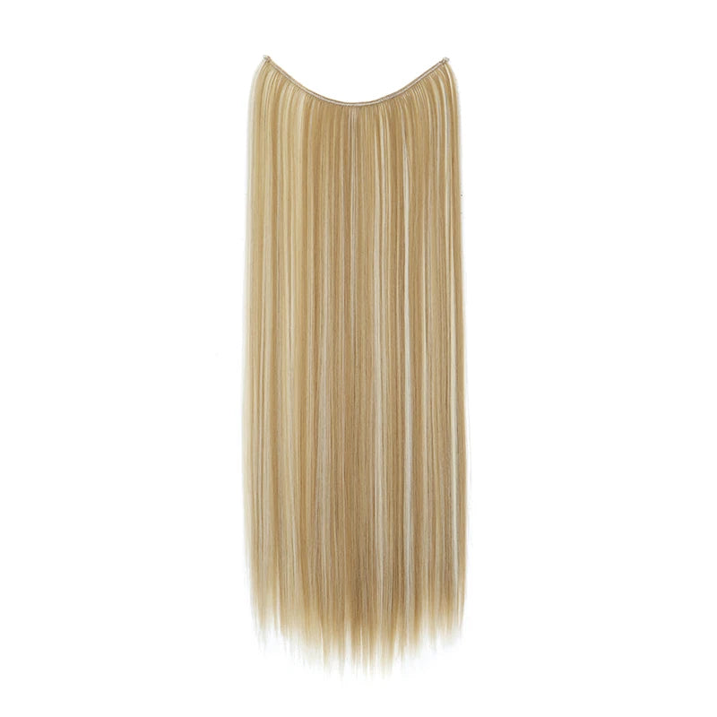 24-Inch Invisible Fishing Line Hair Extensions for Instant Length