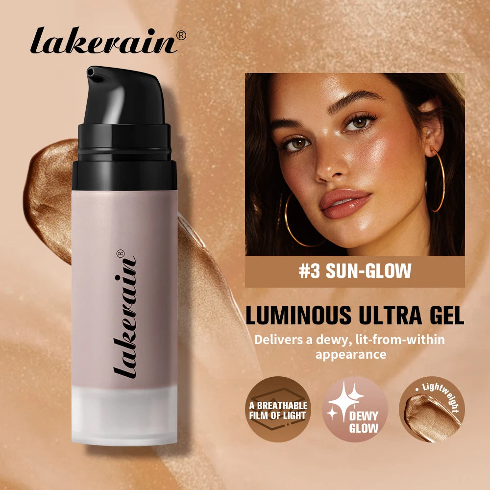 Luminous Water-Based Gel Highlighter for Radiant Dewy Skin - 3