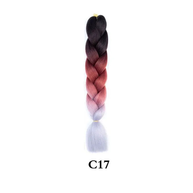24-Inch Synthetic Jumbo Braiding Hair Extensions for Twist Crochet Braids - 12