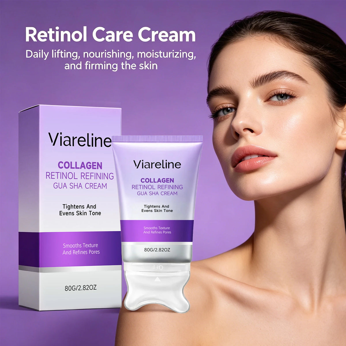 Collagen Retinol Sculpting Gua Sha Cream for Face Lifting and Tightening