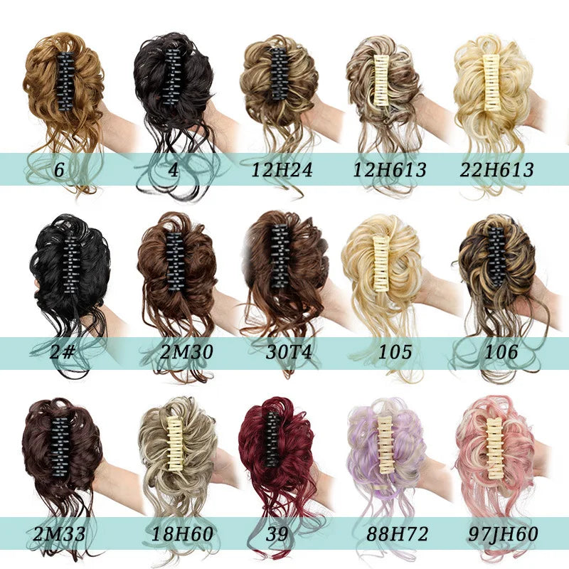 Elastic Curly Hair Bun Extension for Instant Volume and Updo Hairstyles - 3