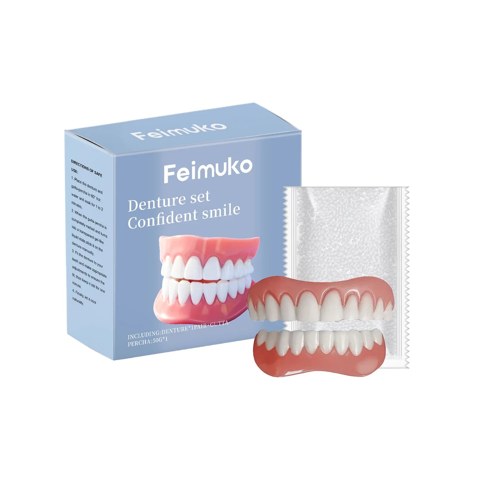 Temporary Silicone Dentures for Missing or Broken Teeth Comfort Fit - 21
