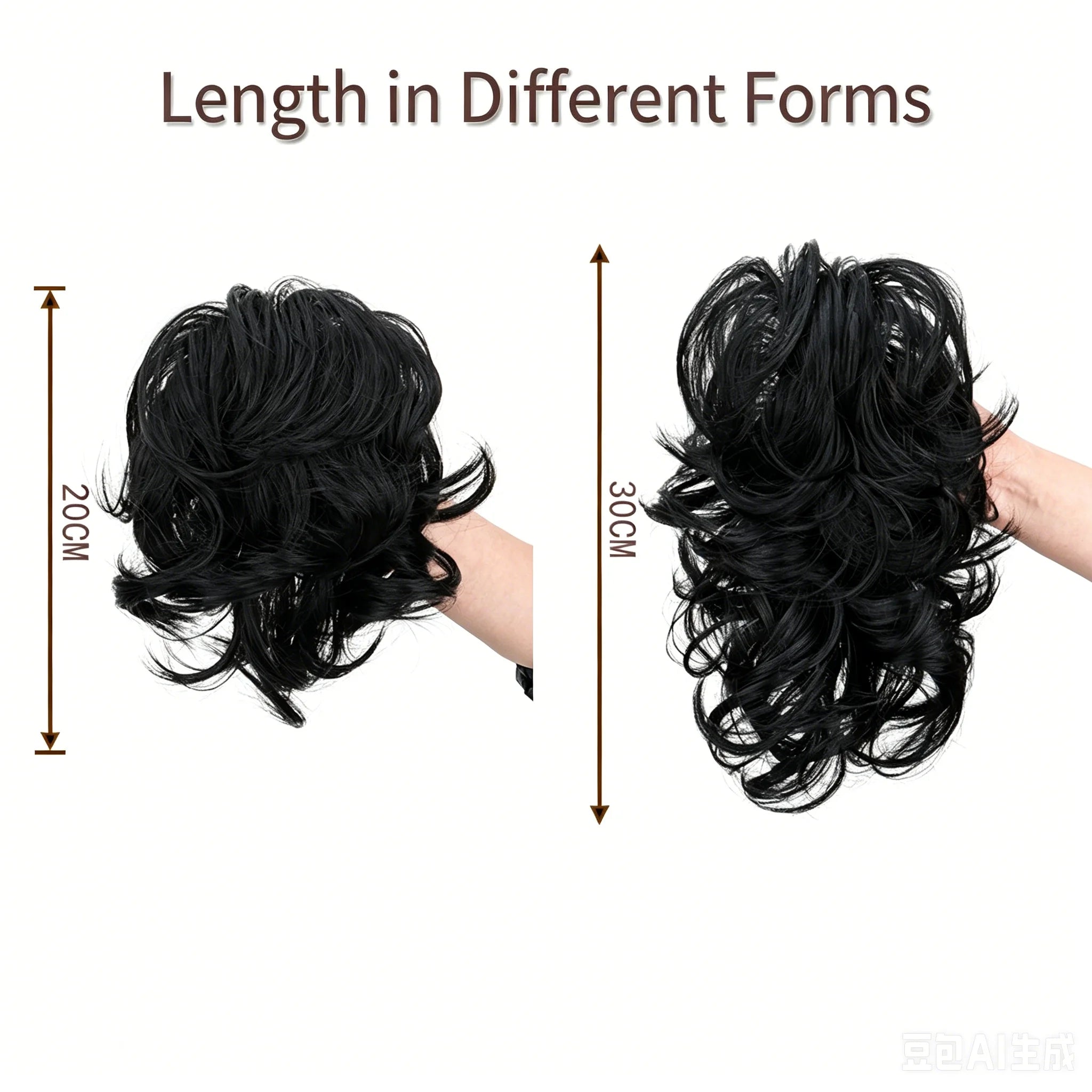 Curly Claw Clip Ponytail Extension for Instant Volume and Hairstyle - 10