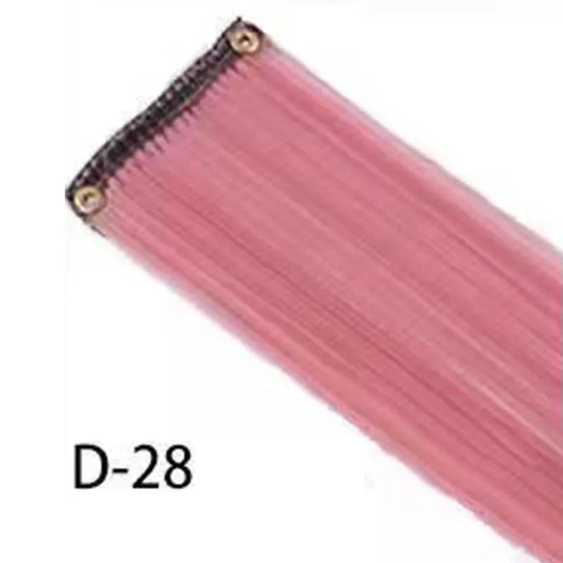 10pc Clip-In Colored Synthetic Hair Extensions for Instant Highlights - 24