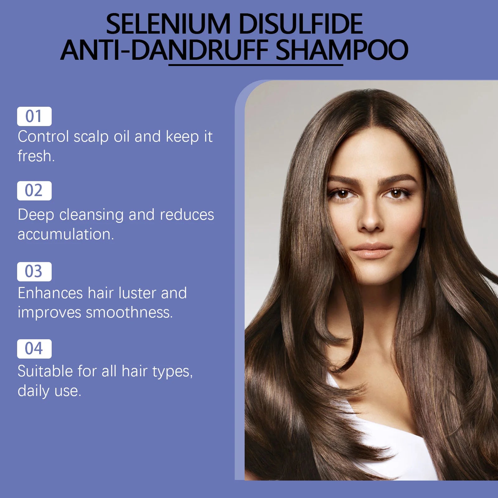 Selenium Disulfide Anti-Dandruff Shampoo for Itchy Scalp and Oil Control - 15