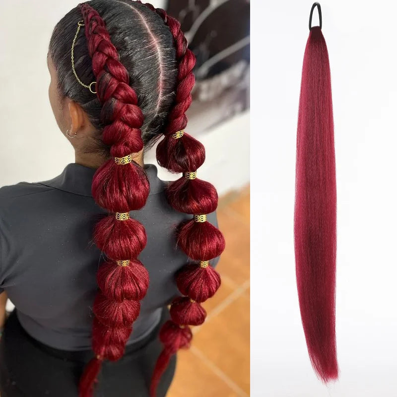 26" Long Ombre Synthetic Braiding Ponytail Extension