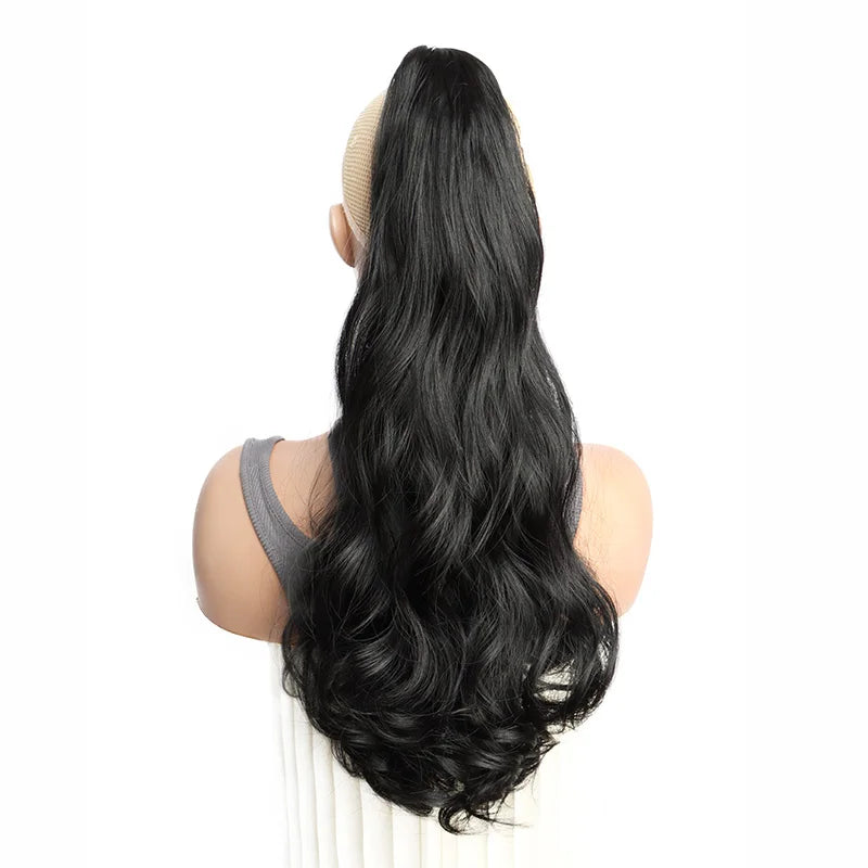 20-Inch Long Curly Claw Clip Ponytail Hair Extension - 22