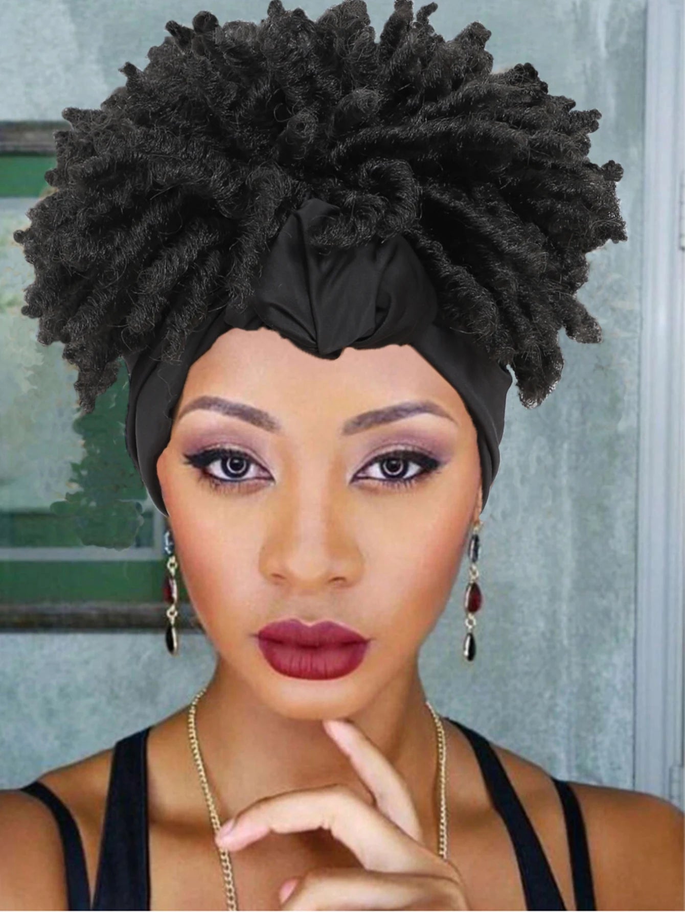 Short Curly Braid Headband Wig for Easy Daily Styling - 1