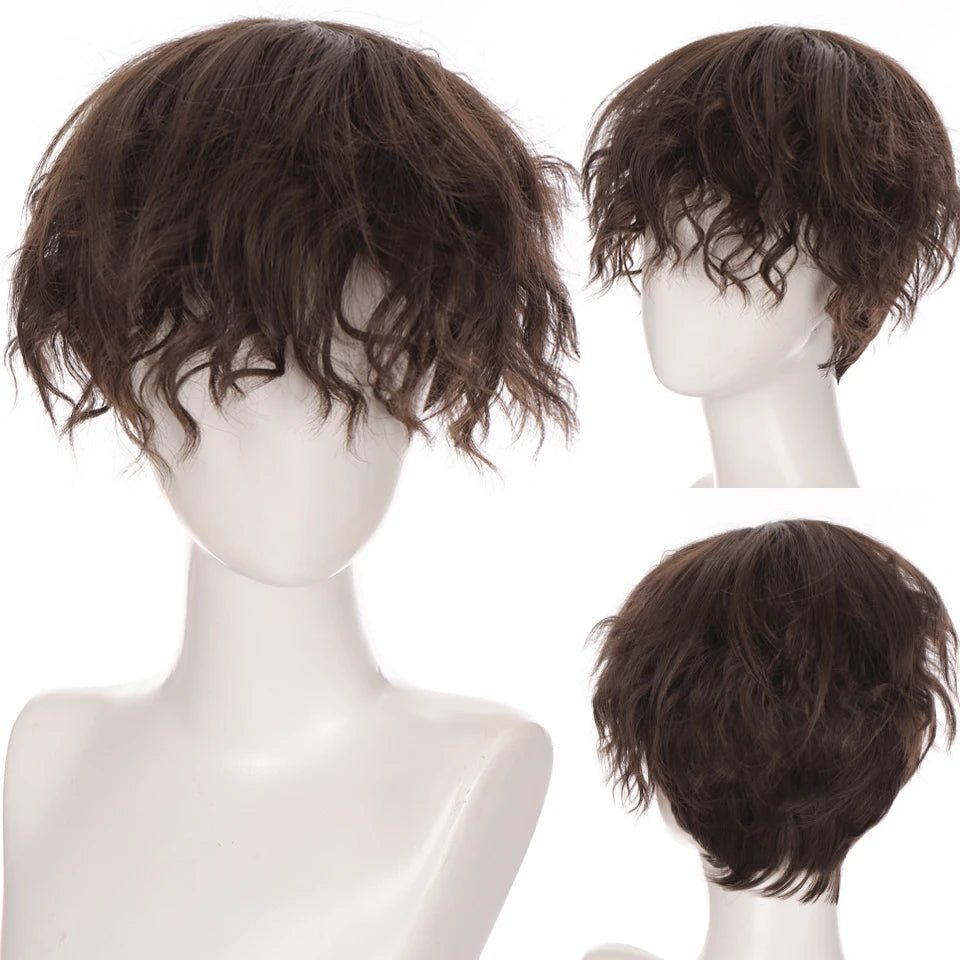 Short Curly Natural Look Wig for Men